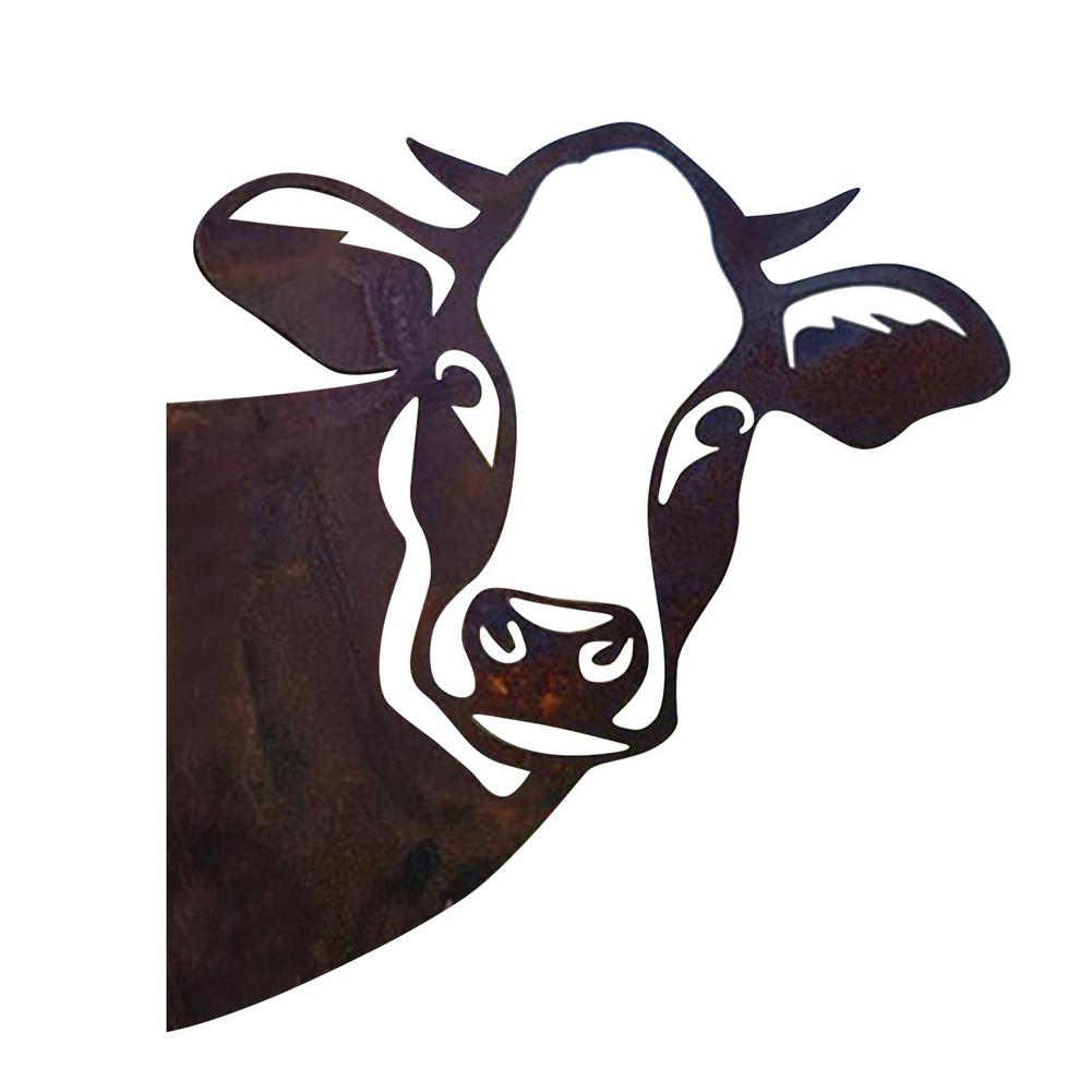Koe Muur Decor Farm Gluren Vee Metal Art Tuinornamenten Duurzaam En Weerbestendig Hoge Licht Gepolijst Handmadereliable