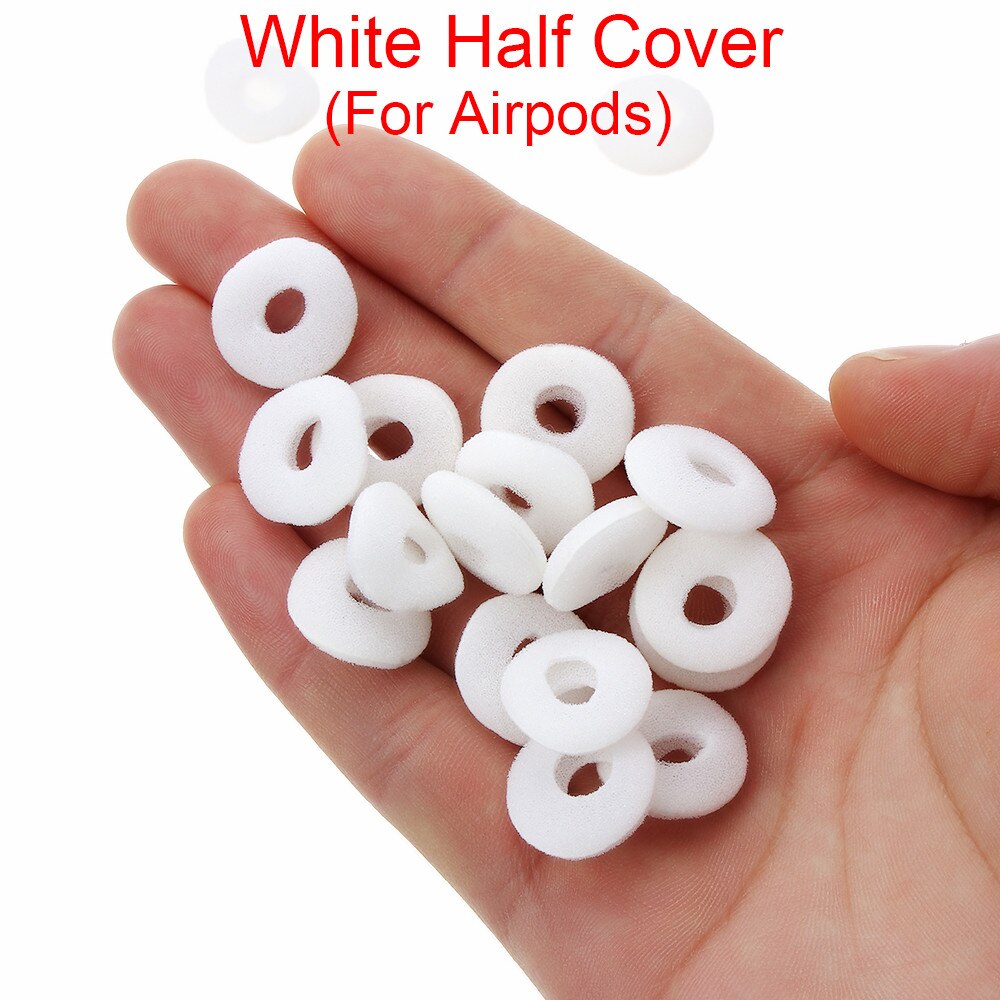 Oortelefoon Tips Cover Vervanging Zachte Oortelefoon Foam Cover Spons Oor Pad Case Hoofdtelefoon Anti Slip Beschermende Voor Airpods Earpods: W Half For Airpods