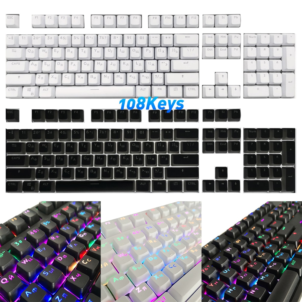 Wired Gamer Keyboard USB Connection Mechanical feel Keyboards Mixed Swich Backlight Gaming Keyboard 108 Keycaps for laptop PC