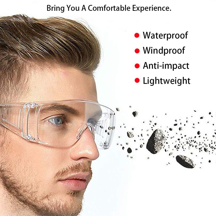 Sikkerhedsbriller anti-nyse flydende motorcykel øjenbeskyttelse antidråber arbejdsbriller vindtætte laboratoriebriller klar linse