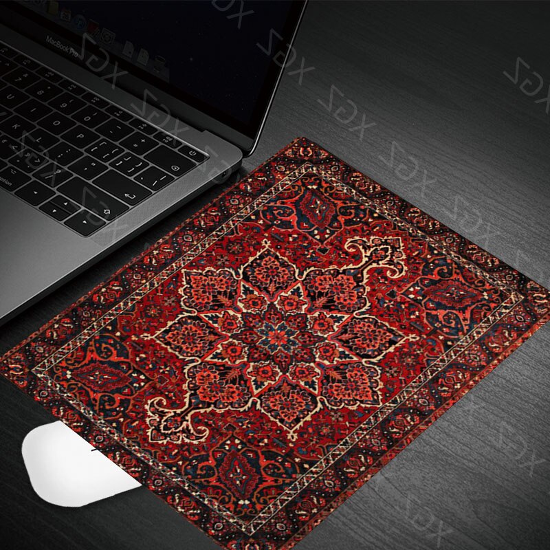 Yzuoan Persian Carpet Big Rubber Non-slip Laptop Gaming Keyboard Mouse Pad for CS GO Dota LOL 22X18CM: 22x18-5