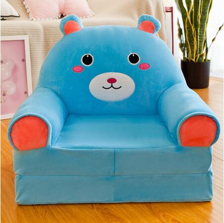 Baby børn sofa kun betræk ingen fyld tegneserie krone sæde børn stol pæn pushud småbørn børn betræk til sofa klap: 11