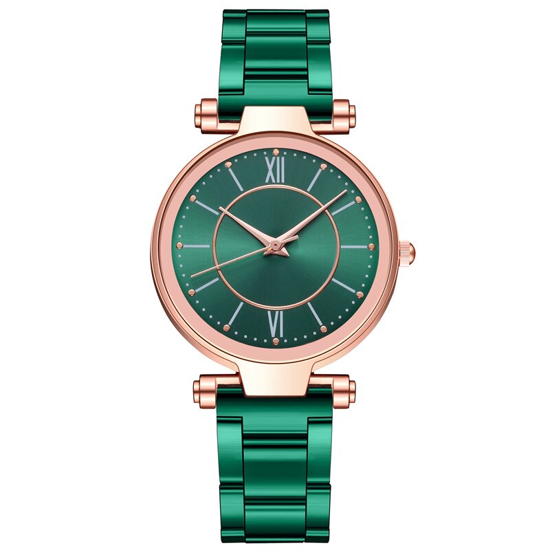 Gold Watch Women Watches Ladies Luxury Steel Women's Bracelet Watches Female Clock Relogio Feminino Montre reloj mujer: green