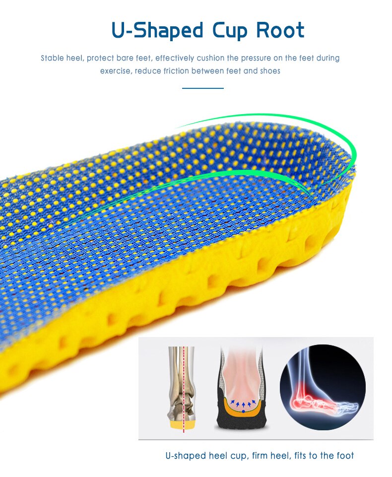 Ademend Inlegzolen Mannen Vrouwen Anti-geur Sport Run Geheugen Binnenzool Pad Comfort Zweet-Absorberende En Ademende Verdikte binnenzool