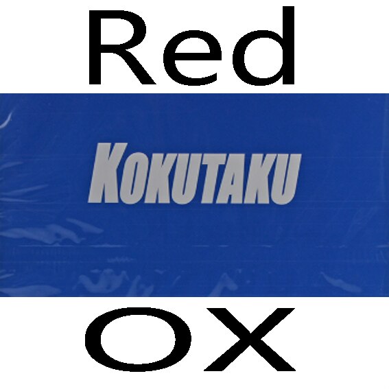 Kokutaku voor tafeltennisrubber met 40+  lange noppen zonder spons (topsheet, ox) met spons 0.6mm: Rode os