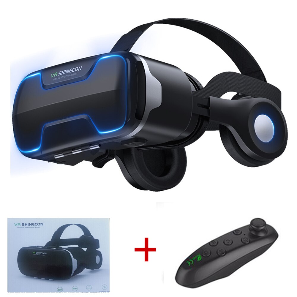VR Shinecon 3 D Casque Viar protection des yeux lunettes 3d Casque de réalité virtuelle Casque lunettes verres augmentés pour téléphones 3dglasse: GRIS