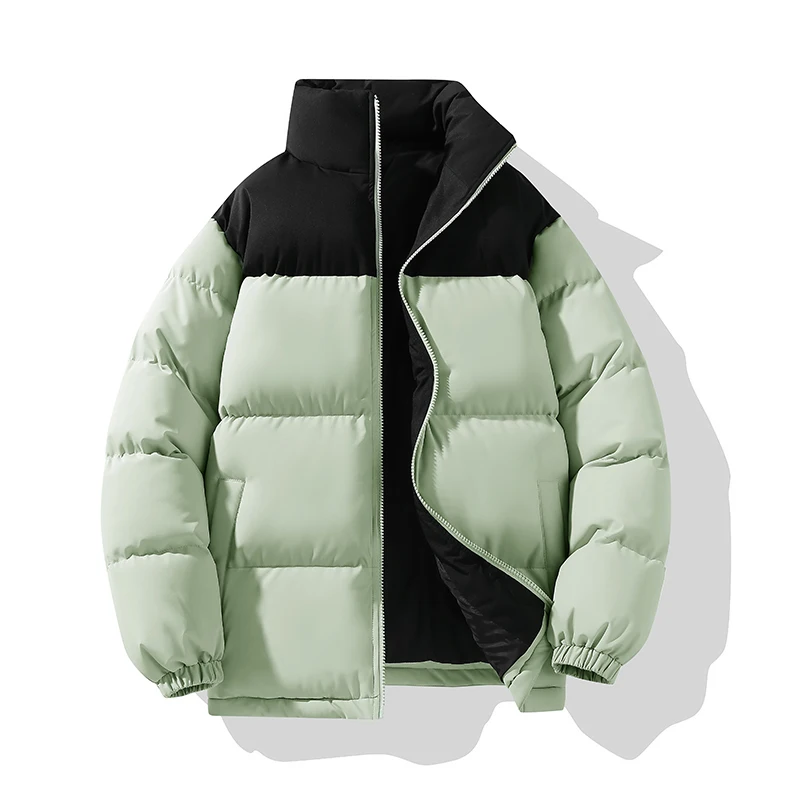 Men's White Duck Down Jacket Warm Thick Puffer Jacket Coat Male Casual Overcoat Thermal Winter Parka Men: M / green