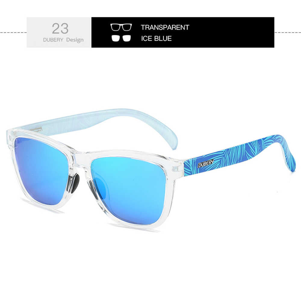DUBERY Gafas de sol polarizadas con montura completa para hombres y mujeres 28 colores modelo 550: Púrpura claro