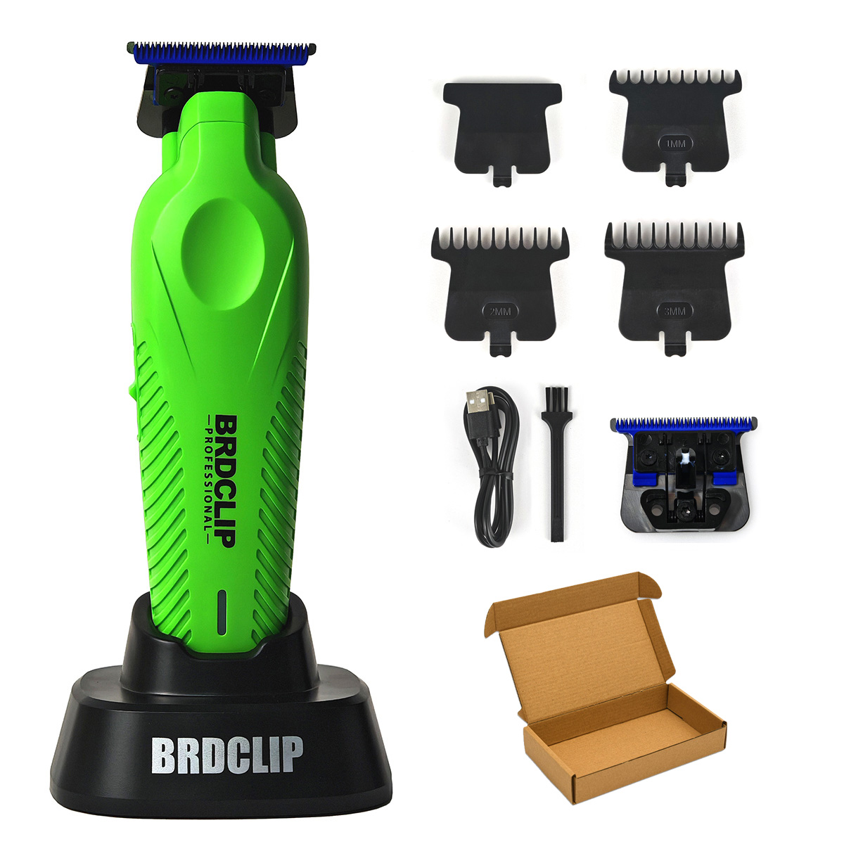 BRDCLIP BRD9615 9000PRM Professionele heren Tondeuse Kapper Afwerking Elektrische Tondeuse DLC Blue Blade Haar Snijmachine: MULTI