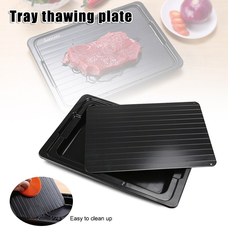 Fast Defrosting Tray with Cleaner Frozen Meat Defrost Food Thawing Plate Board Kitchen Tool B1