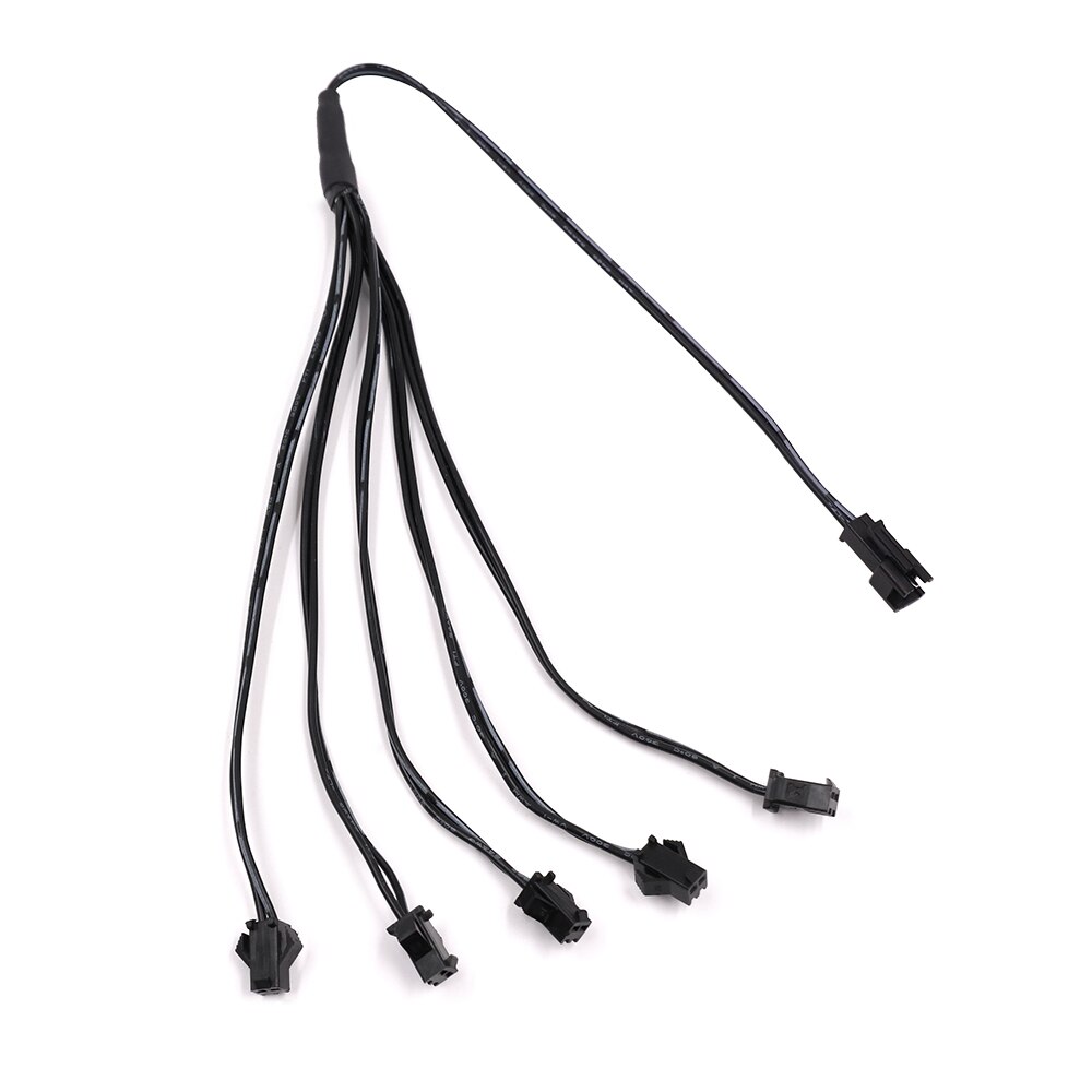 1 In 2/3/4/5/6/7/8/9/10 Jst Connector Splitter kabel 2Pin Connectors Voor 3V/5V/12V El Wrie Neon Light El Tape Strip Driver: 1 in 5 connector