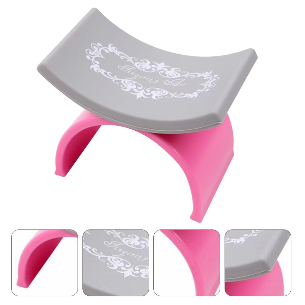 1Pc Nail Hand Pillow Manicure Wrist Pillow Silicone Hand Pillow Hand Rests Cushion U-shaped Hand Pillow For Home Store Outdoor N: Pink