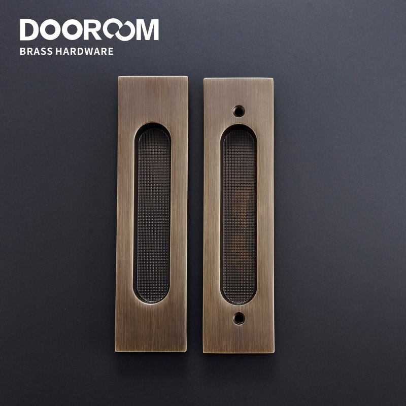 Dooroom Brass Sliding Door Handles Modern American Push Pull Hidden Pulls Interior Living Room Bathroom Balcony Kichen Keyless: Ivory