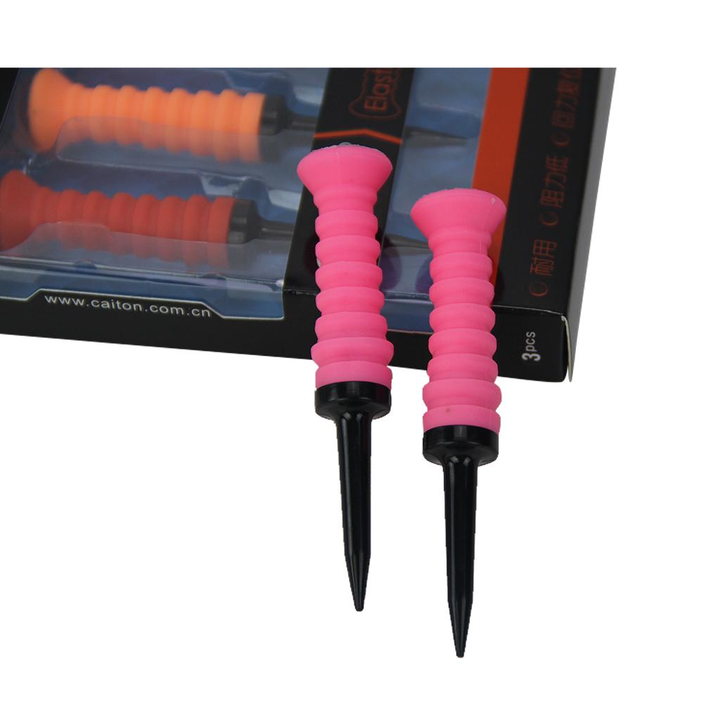 3pcs 83*47mm Golf Tee Outdoor Elastic Driving Range Mini Practical Training Mixed Size Practice Mat Sport Rubber Ball Accessori