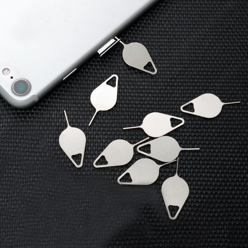 100 pièces en acier inoxydable Sim éjection broche clé outil téléphone portable Sim carte plateau ouvert broche éjecteur carte aiguille retrait broche dissolvant