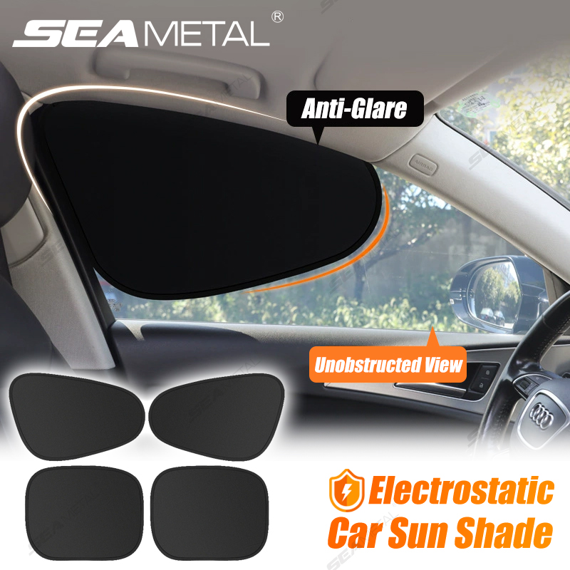 SEAMETAL pare-soleil électrostatique pour fenêtre latérale de voiture rideaux pare-soleil 4 couches Anti-éblouissement bloqueur UV couverture de Protection solaire automatique