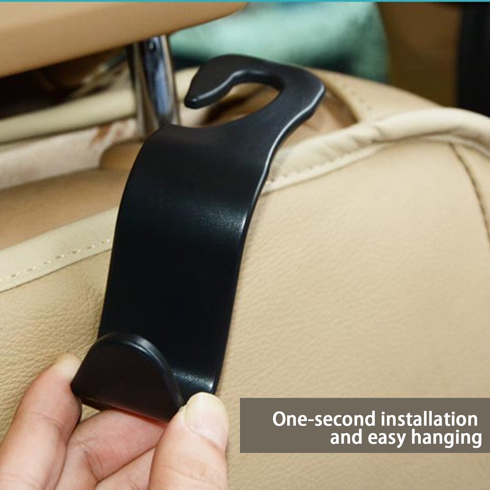 Reposacabezas Universal para asiento trasero de coche, soporte organizador para asiento de coche, percha para asiento trasero, bolsos, abrigos y bolsas de comestibles, 4 Uds.