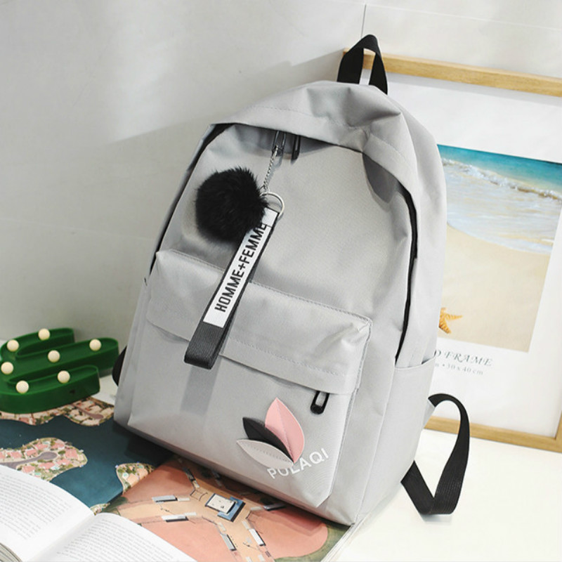 Women Backpack Female's Canvas School Bags For Teenage Girls Women's Leaves Backpack Fresh Large Capacity Travel Bag