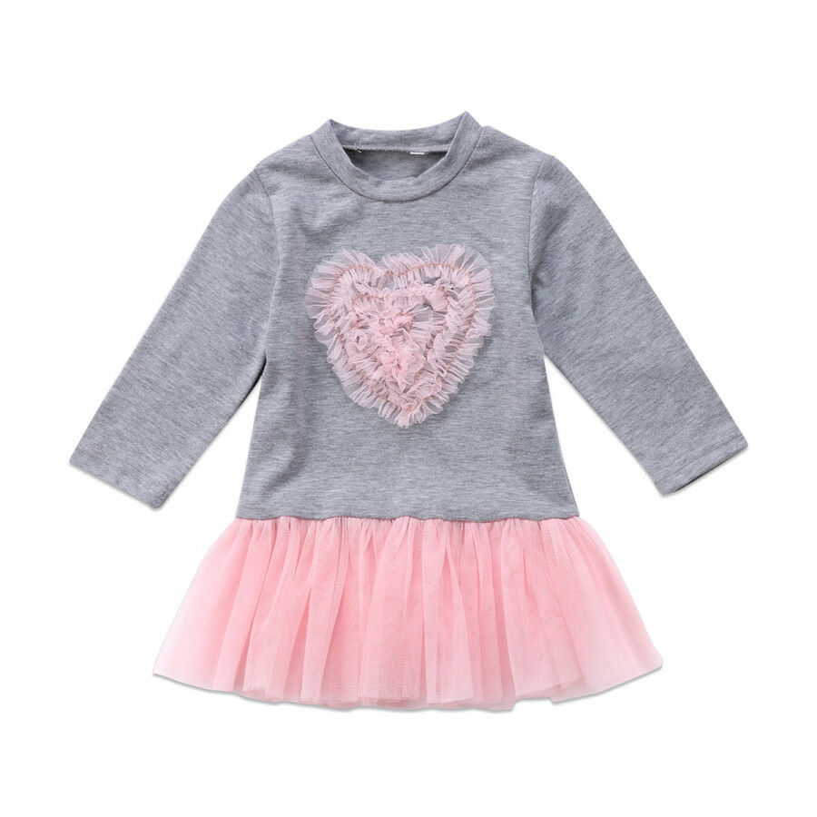 Robe Tutu en dentelle pour bébé fille, sweat-shirt à manches longues en Tulle, vêtements pour enfants