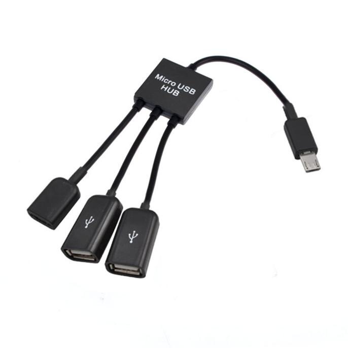 3 In 1 Usb Otg Kabel Adapter Micro Usb Hub Usb Otg Adapter Voor Smartphone En Tablet 17Dec18: Default Title