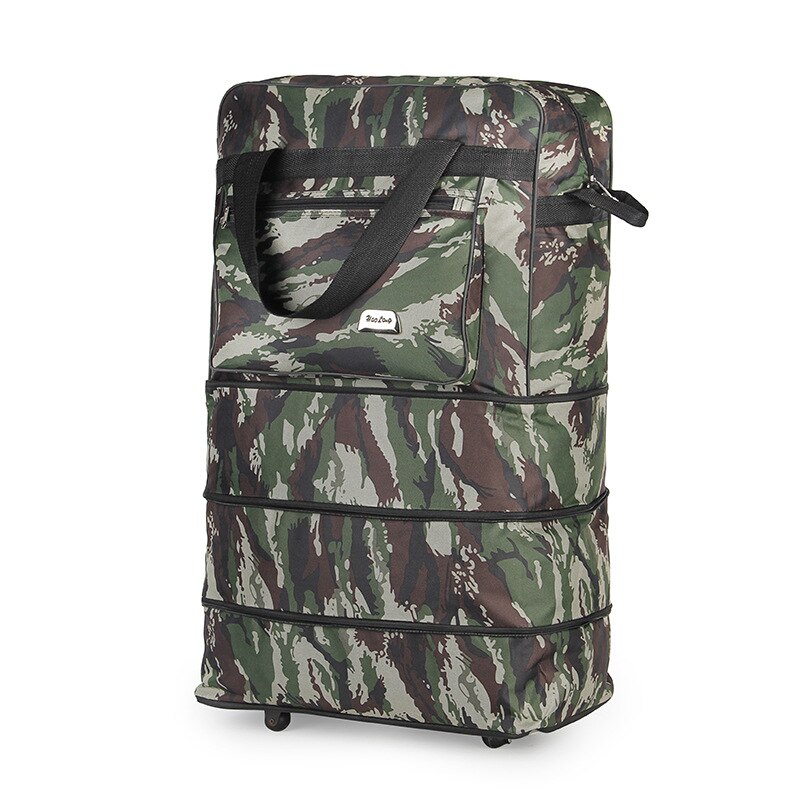 Bolsa de viagem universal, bolsa de pano telescópica dobrável para viagens curtas, bolsa de viagem no exterior: Camouflage