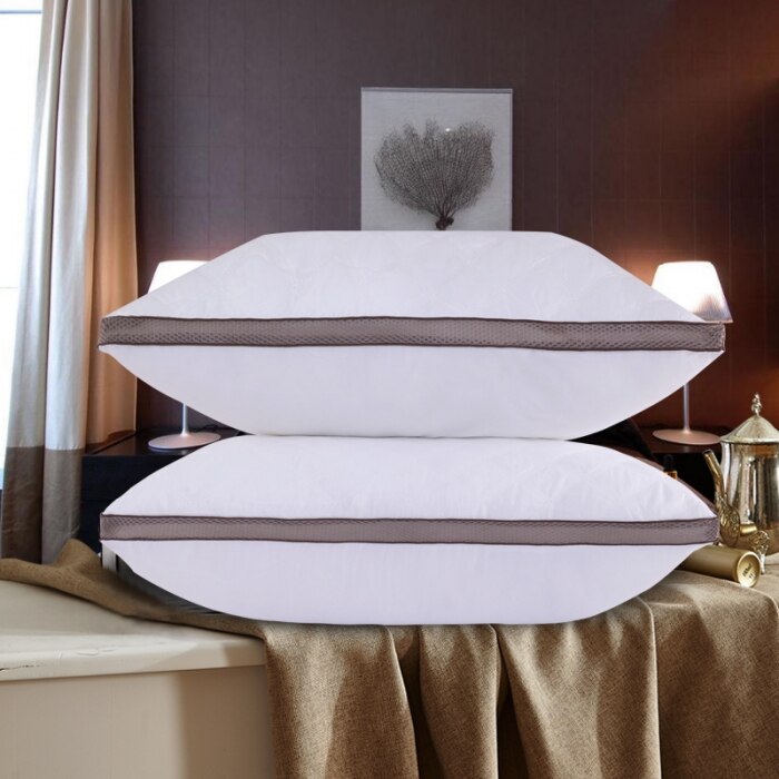 Hjemmetekstil sovepude 100%  gåsedun lys hvid pude nul tryk memory pude nakke sundhed 48*74cm