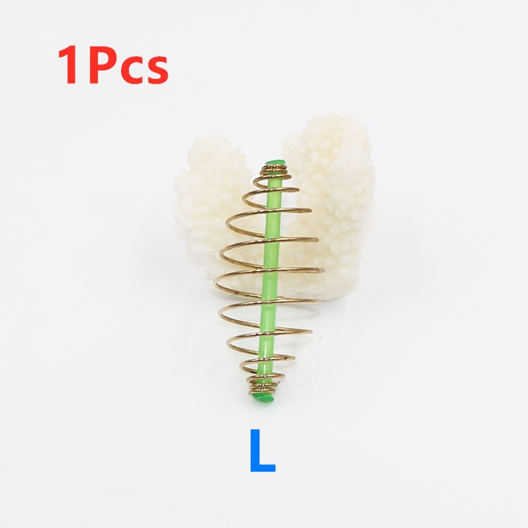 10/5 Pcs Fishing Bait Spring Lure Inline Hanging Tackle Stainless Steel Feeder Fishing Tools Fishing Accessories: 1Pcs L