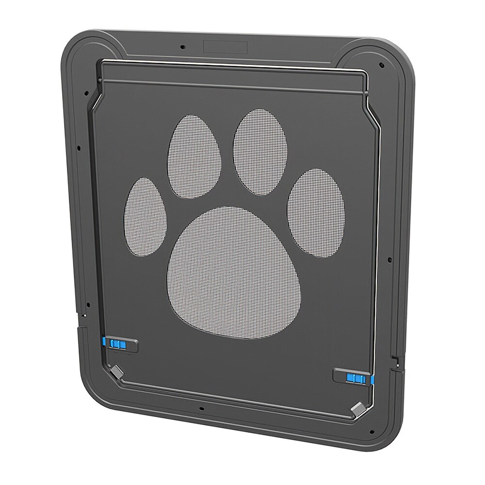 Multifunction Pet Magnetic Door For Dog Abs And Nylon Net Pet Screen Door Automatic Lockable Flap Screen Door For Dogs: Default Title
