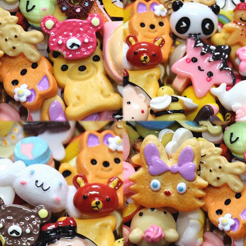 50 sztuk Slime Charms wielkanoc DIY Craft Making żywica zestaw biżuterii żywica Flatback szlam tworzenie koralików dostaw DIY Scrapbooking rzemiosło: 16
