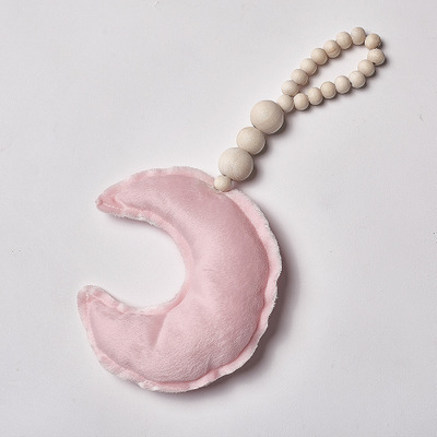Baby Decoratie Kamer Dingen Voor Babykamer Pasgeborenen Stuff Baby Room Decor Moon Star Liefde Hart Houten Kralen Fotografie Props: pink moon