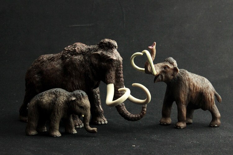 Modelo de juguete Animal de simulación, criatura prehistoria, elefante peludo de la Edad del Hielo