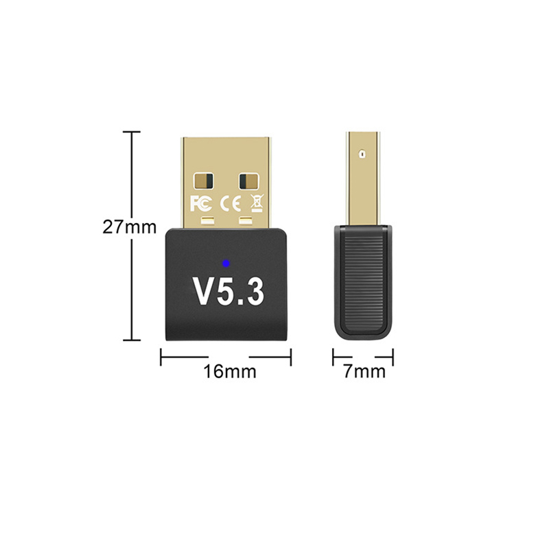 With Bluetooth Dongle BT5.3 Computer USB External Adapter Wireless Connect Earphone Speaker Mouse Game Grip Printer Mobile Phone