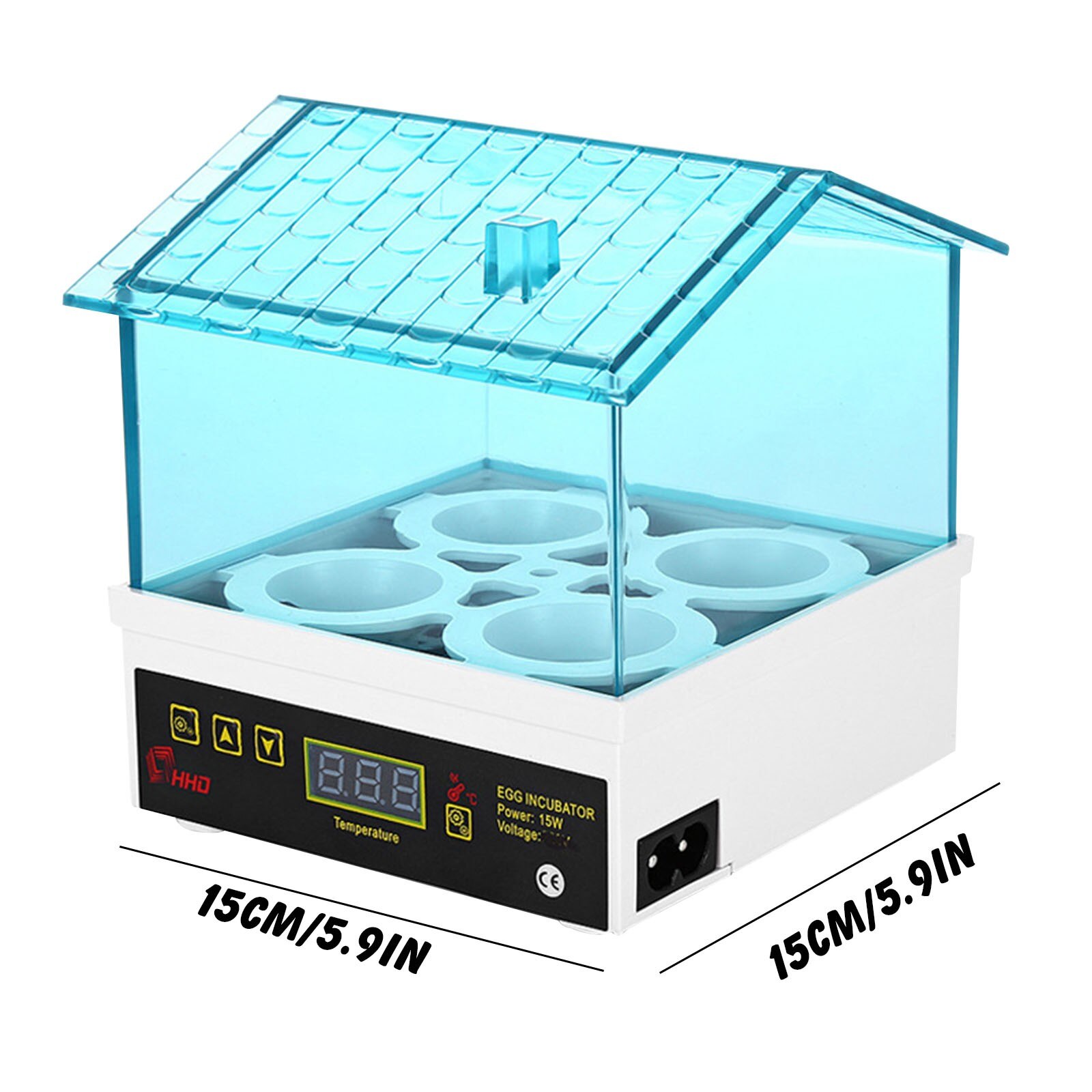 Digital Temperature Small Brooder 4 Mini Hatchery Egg Incubator Hatcher For Chicken Duck Bird Pigeon Quail Breeding#h3
