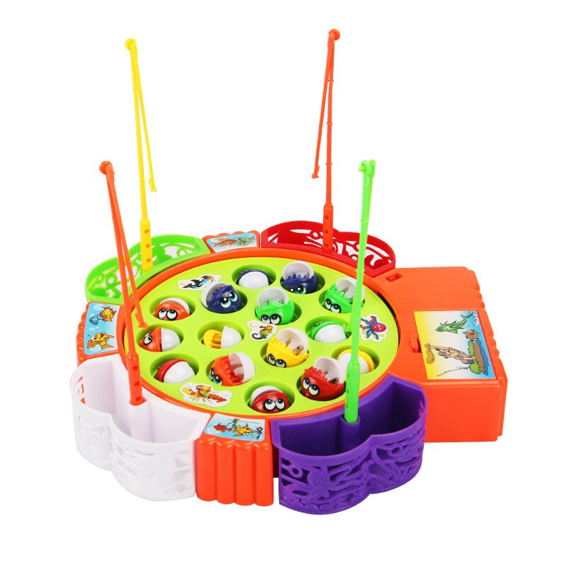 Kinderen Vissen Speelgoed Elektrische Muziek Spinning Fishing Game Kinderen Buitensporten Speelgoed Interactieve Vissen Boord Speelgoed Set
