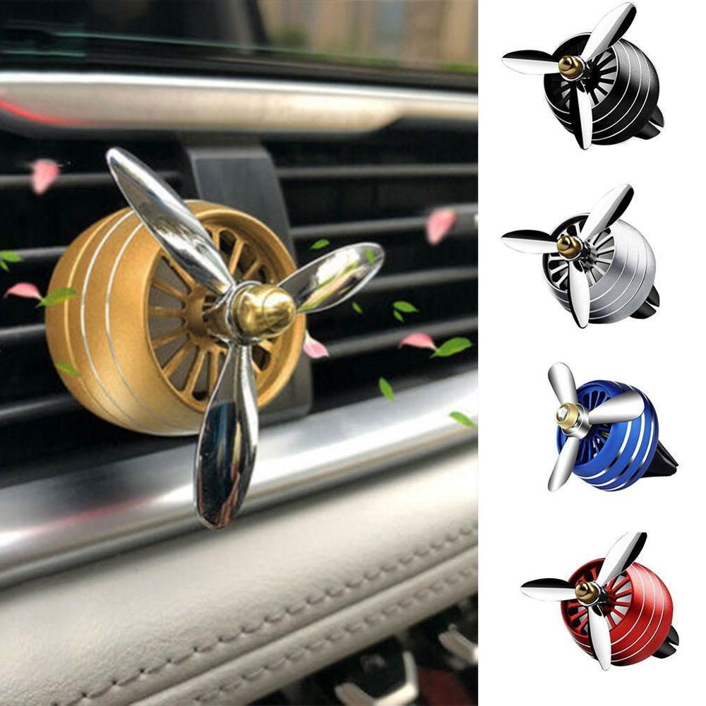 Bil parfume diffusor luftfrisker ledet lys udluftning udløb klip biler indretning propel duft lugt ornament