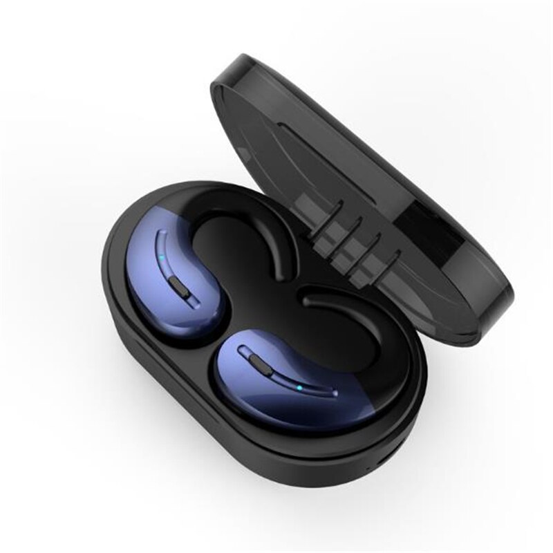 Bluetooth Wireless Earphones TWS 5.0 Headphones Sport Headsets Earhook Running Stereo Wireless Headphone With Microphone: Blue