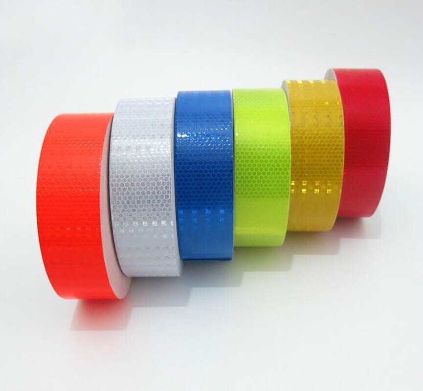 5Cm X 3M Reflecterende Materiaal Tape Sticker Veiligheidswaarschuwing Tape Reflecterende Folie Auto Stickers Fiets Auto Reflecterende Tape