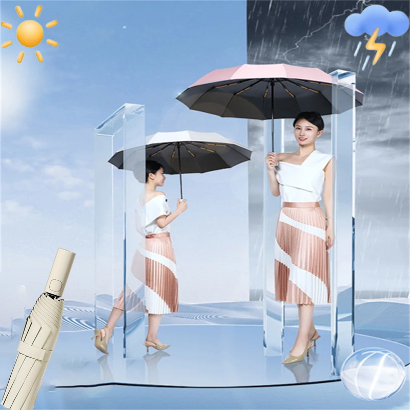 Mini parapluie automatique 24 os, léger et pliable, grand Protection UV extérieure, pluie et vent, 340g