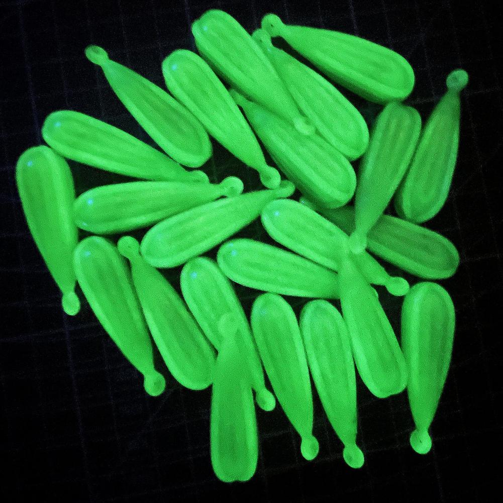 Bouchon de pratique de pêche lumineux en PVC, 6 pièces, en caoutchouc, amélioration de l'action de lancer, outil de pratique pour débutants