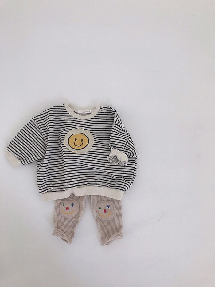 Lente Herfst Baby Meisje Cartoon Leggings Mode Smiley Print Broek Baby Broek Schattige Baby Jongen Pp Broek 0-24M