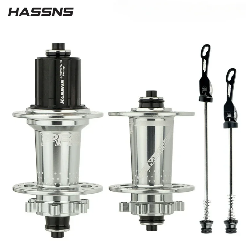 Hassns pro7 32h cubo traseiro de liberação rápida 32 furos freehub mtb quatro palin 7-12 velocidades cubo barulhento bicicleta seis pawl três dentes hubs: Vermelho