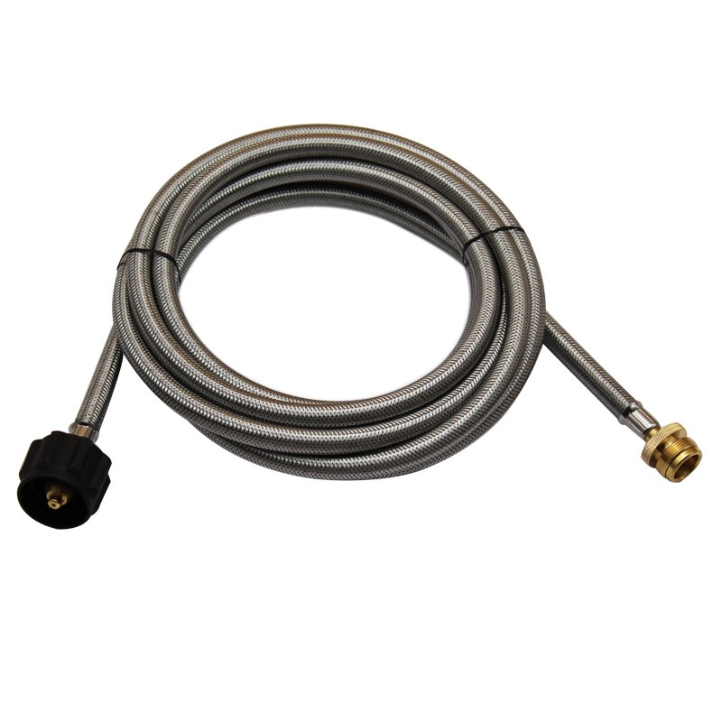 Propane Gas QCC To One Pound Pressure Reducing Valve Connector 12FT Wire Tube Connecting Pipe