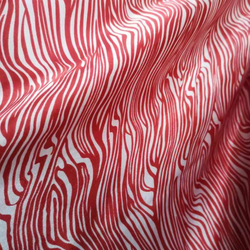 Polyester Zebra Satin Printed Lining Stage Clothing Pattern Dress