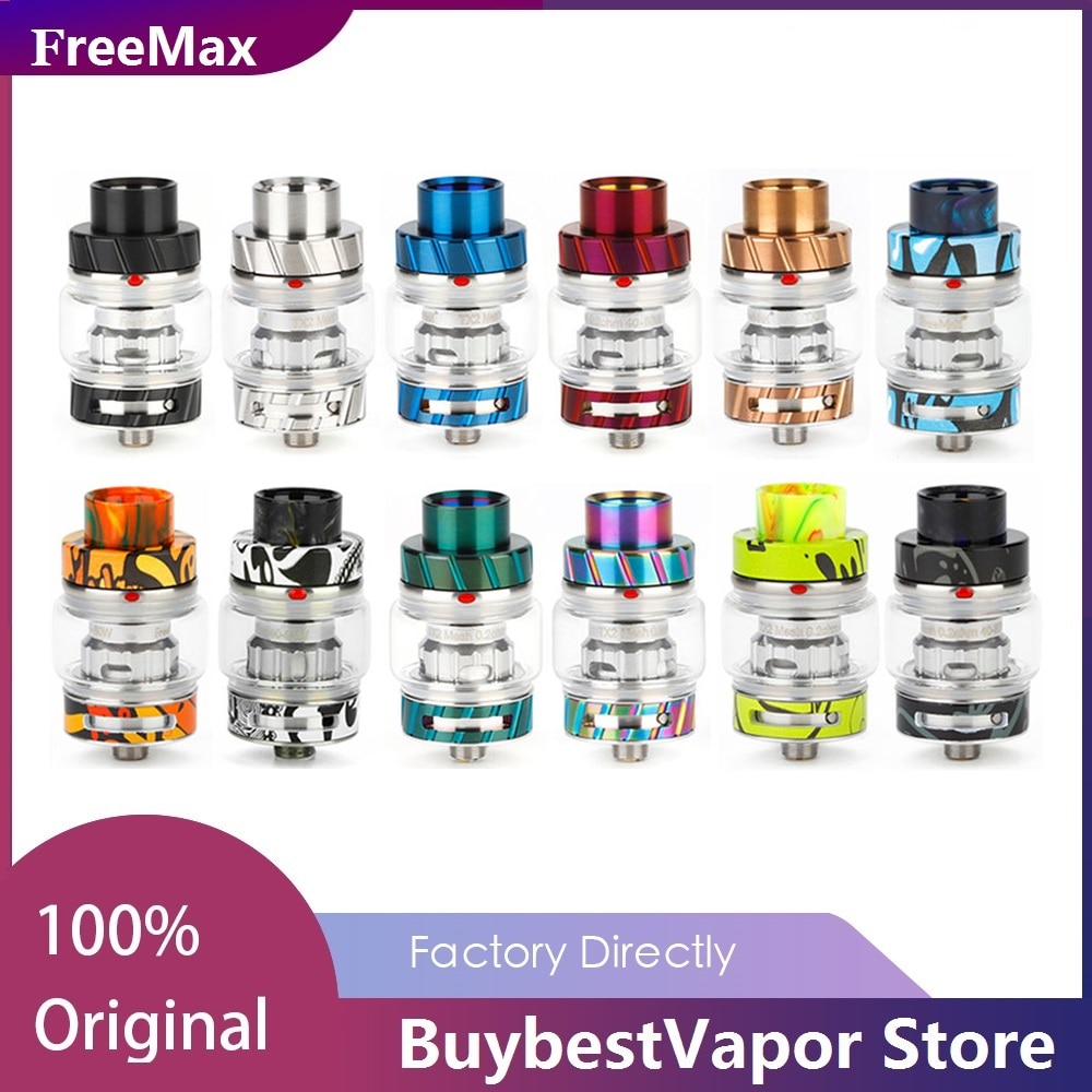 Original Freemax Fireluke 2 Subohm Tank 2ml/5ml Capacity with TX1 & TX2 mesh coil slide-to-open top fill vs Mesh Pro Tank