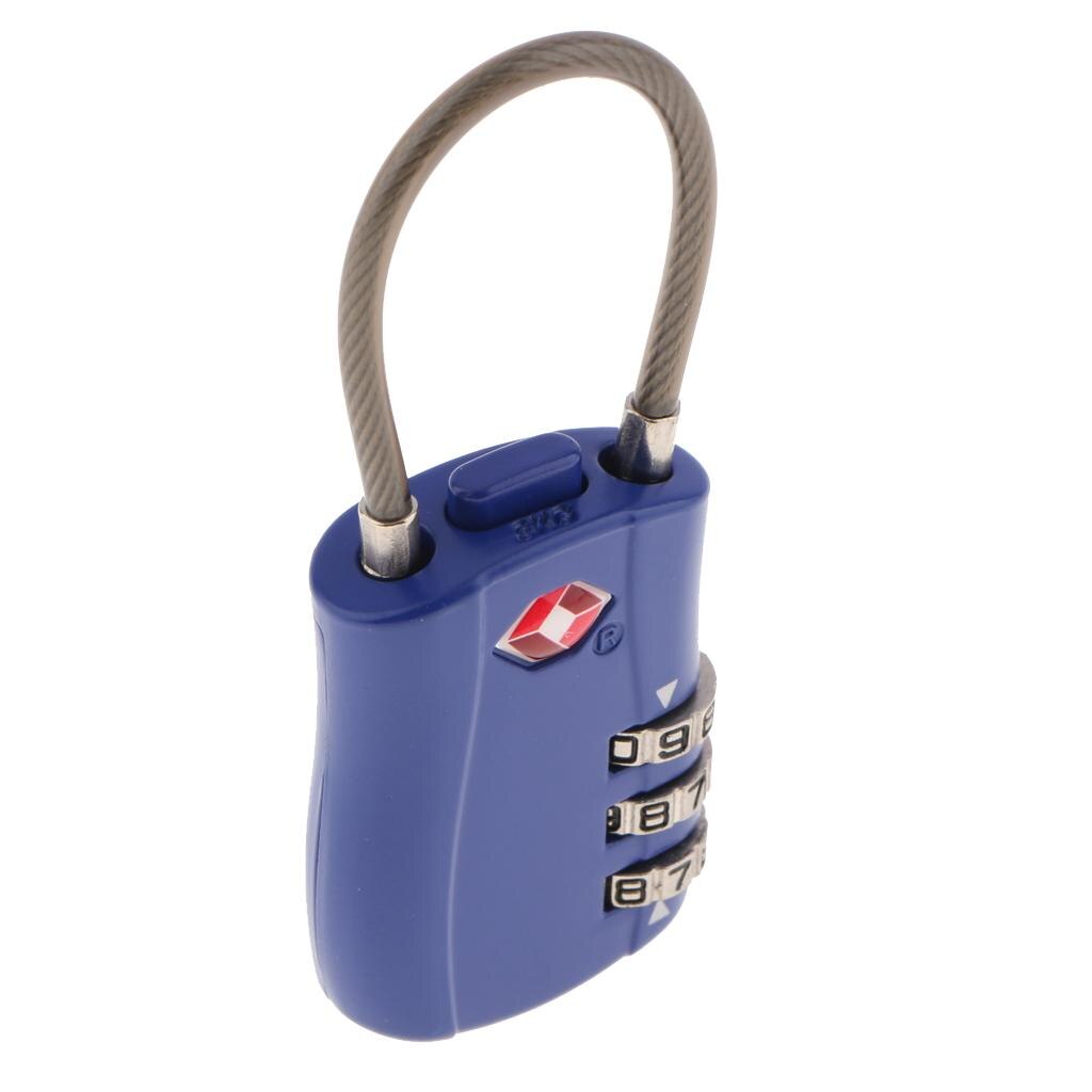TSA 3 Digit Combination Lock Luggage Suitcase Padlock Reset- TSA002