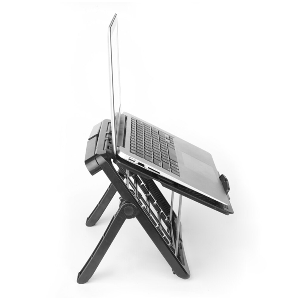 Rutschfester laptopständer mit kühlung, integrierten, faltbaren handyhaltern und mehrfach verstellbarem winkel für macbook pro notebook-ständer