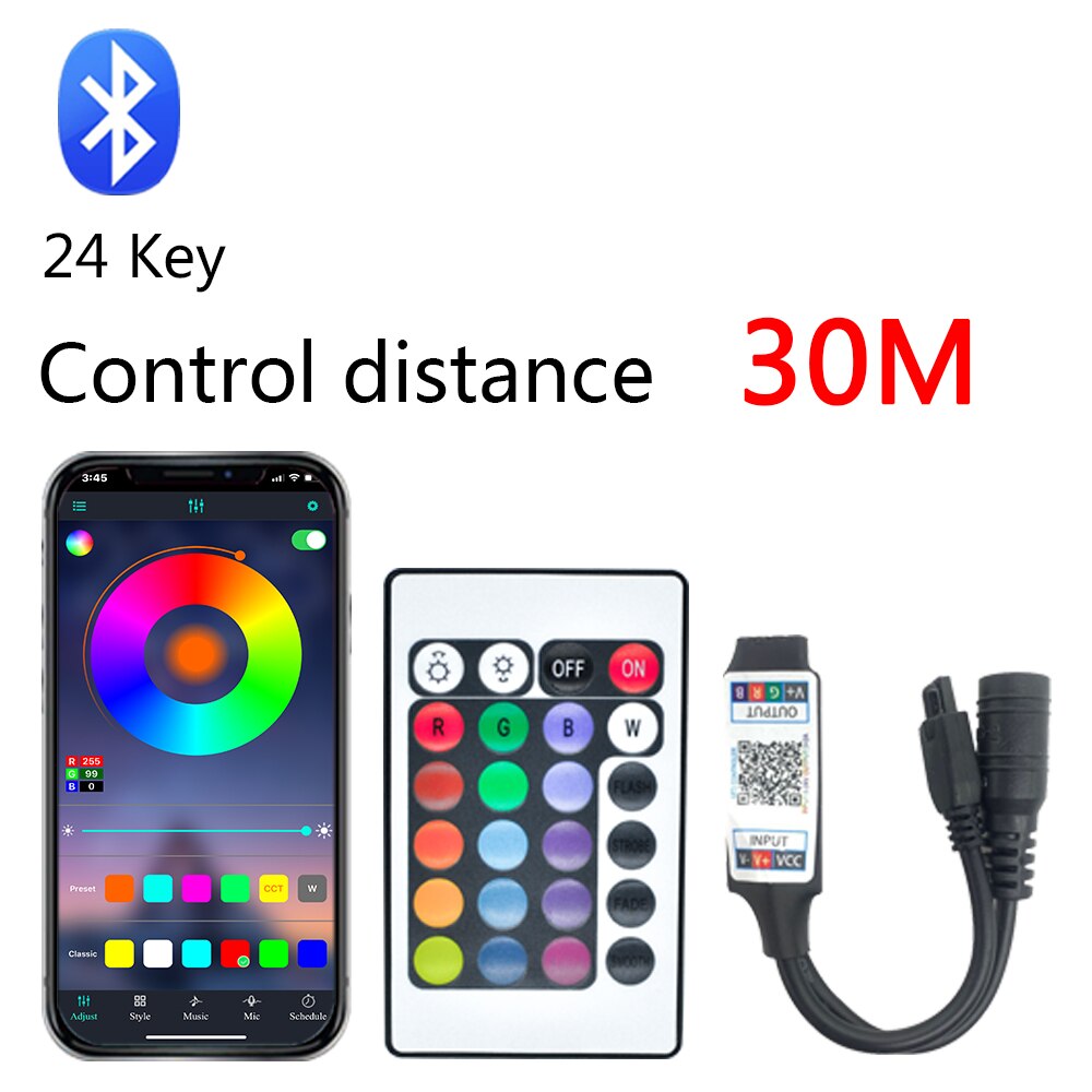 Led Rgb Rgbw Controller Dc 12V 24 Key Wifi Bluetooth Afstandsbediening 44 Key Infrarood Controller Voor Smd 2835 5050 rgb Led Strip Verlichting