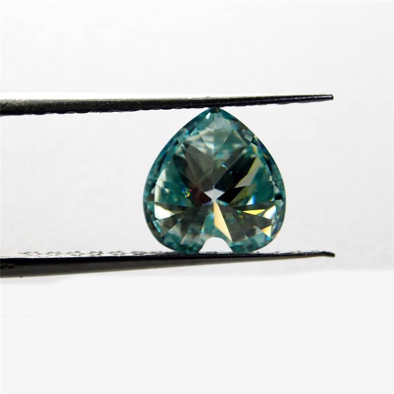 5.5*5.5mm 0.5 Carat Groene kleur Moissanite hart Brilliant cut Sic materiaal vergelijkbaar met diamant