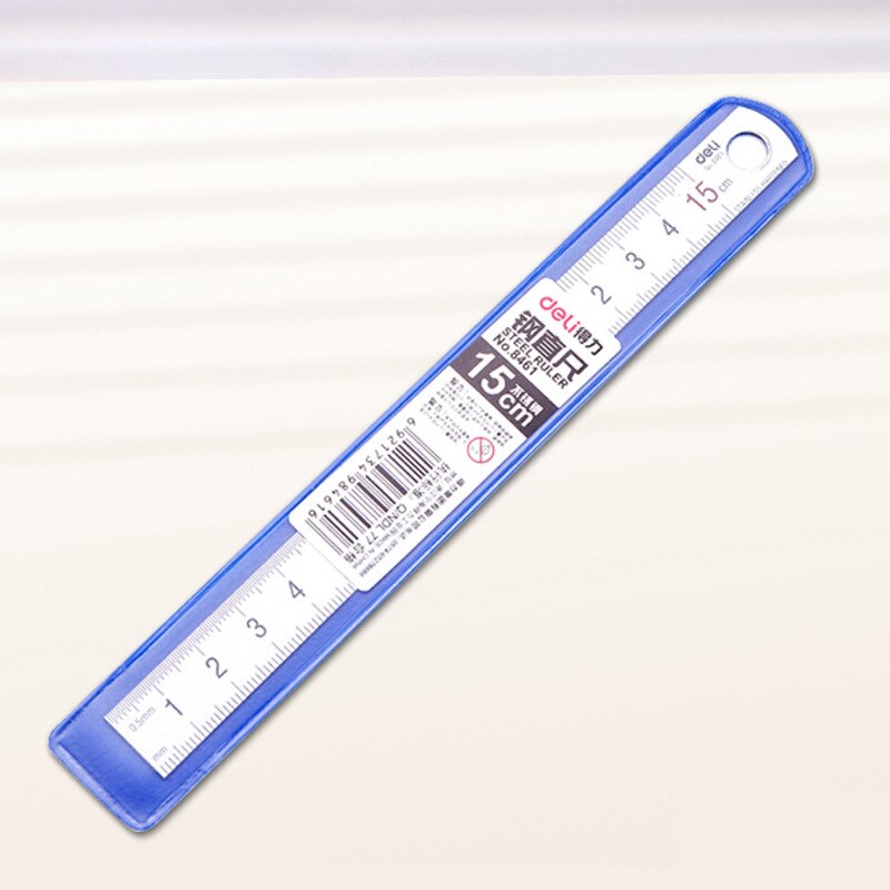 1pcs 15cm silver steel ruler scale drawing ruler stainless steel ruler office stationery