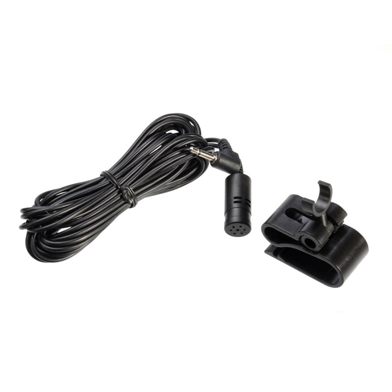 Leory 2.5mm jack stereo bil bluetooth extern mikrofon mikrofon med hållare radiomottagare dvd cd-spelare svart 4m kabel